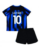 Inter Milan Lautaro Martinez #10 Domácí dres pro děti 2023-24 Krátký Rukáv (+ trenýrky)